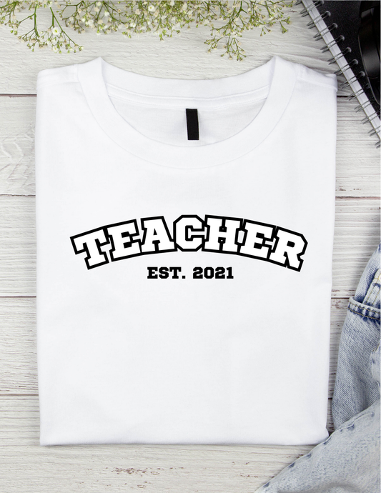 Teacher Established Black and White